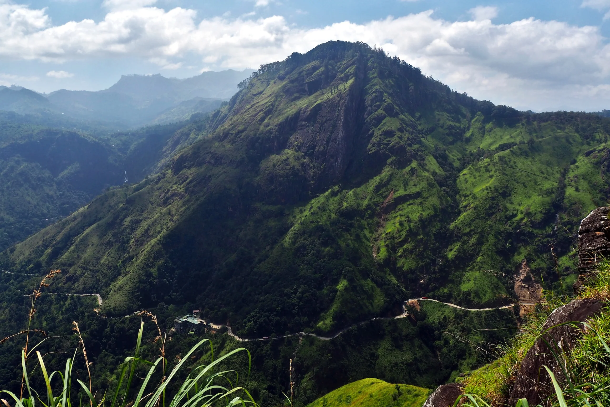 Green mountain peak in Sri Lanka
