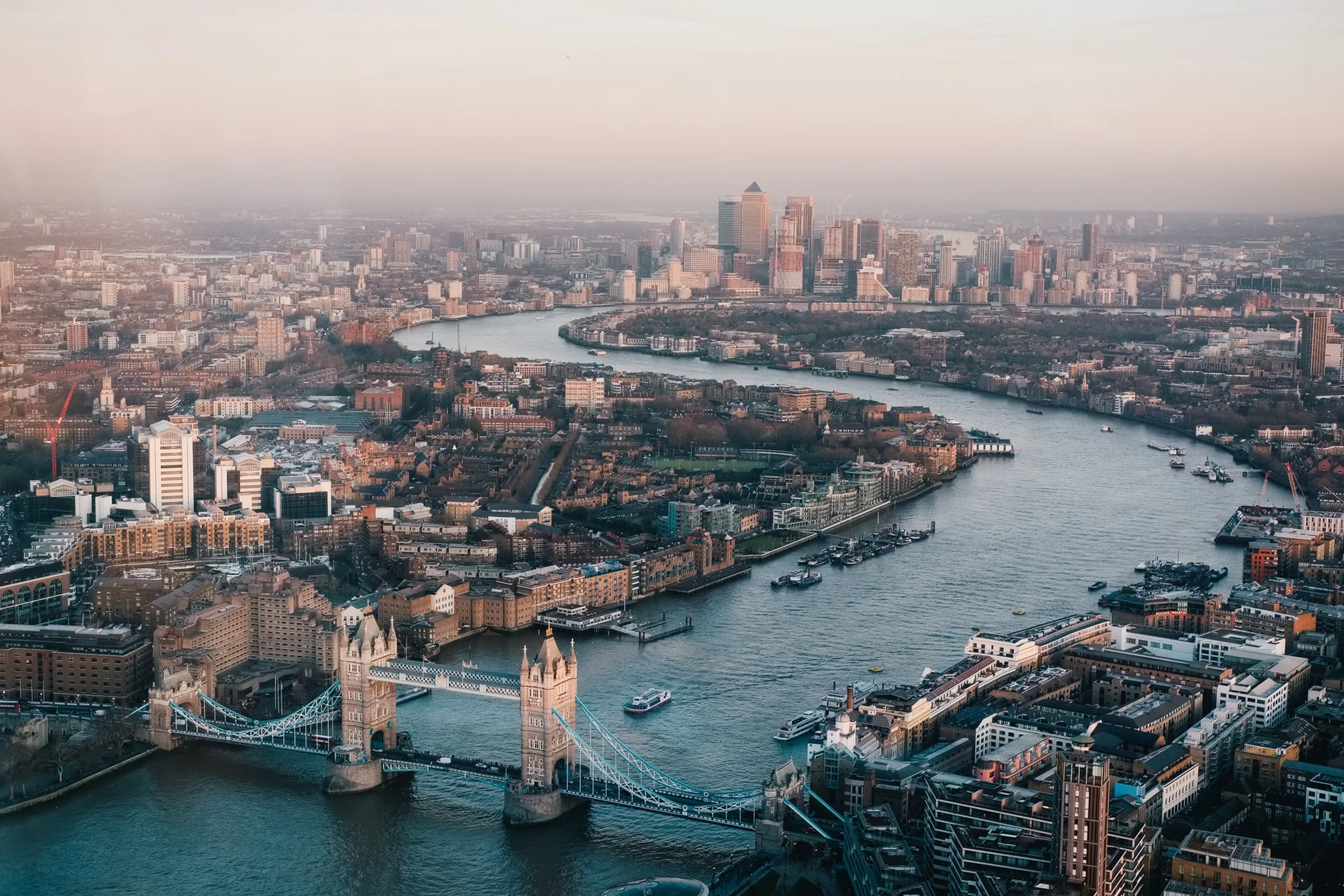 London bridge, the Thames and the city of London