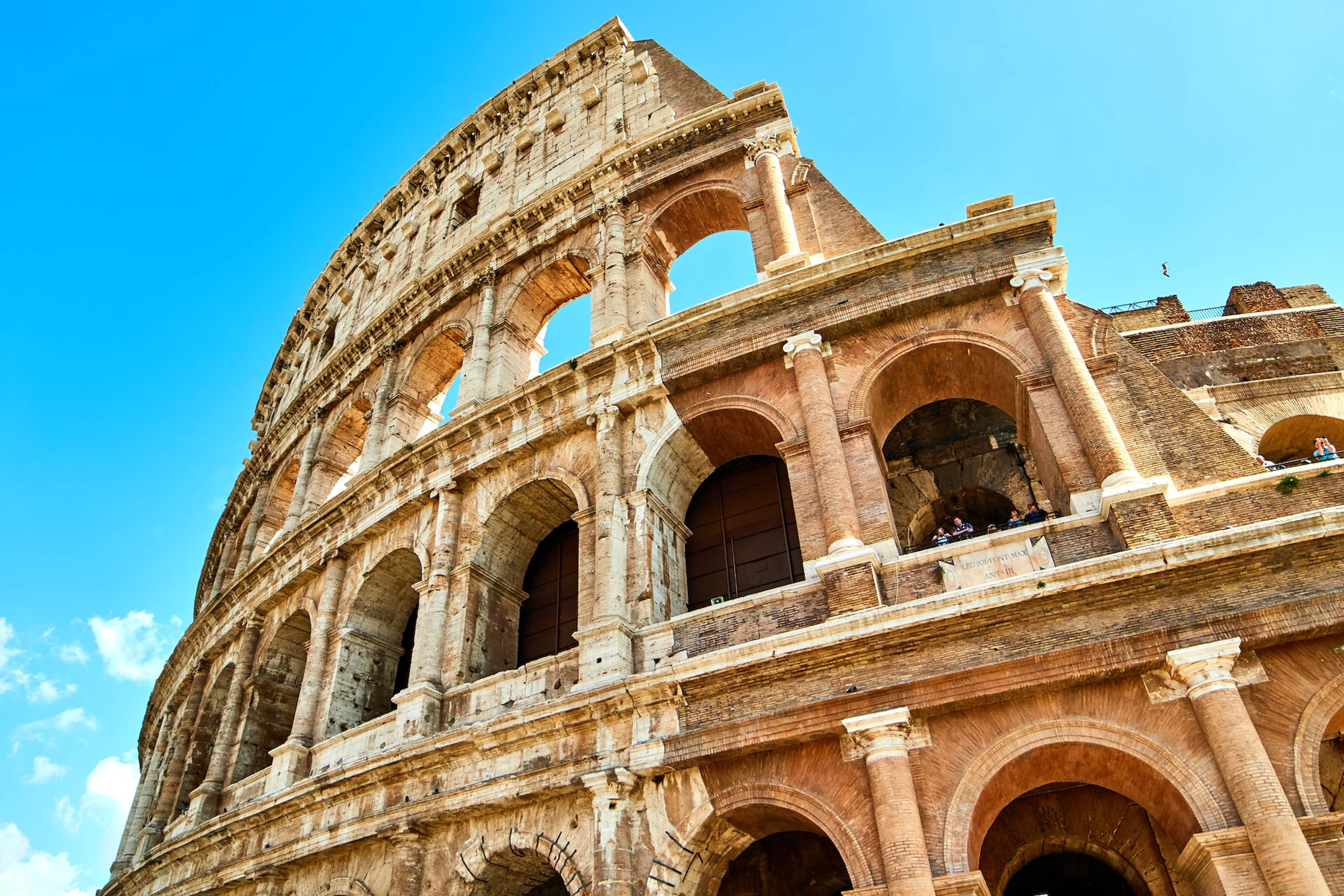 Coloseum in Rome and blue sky