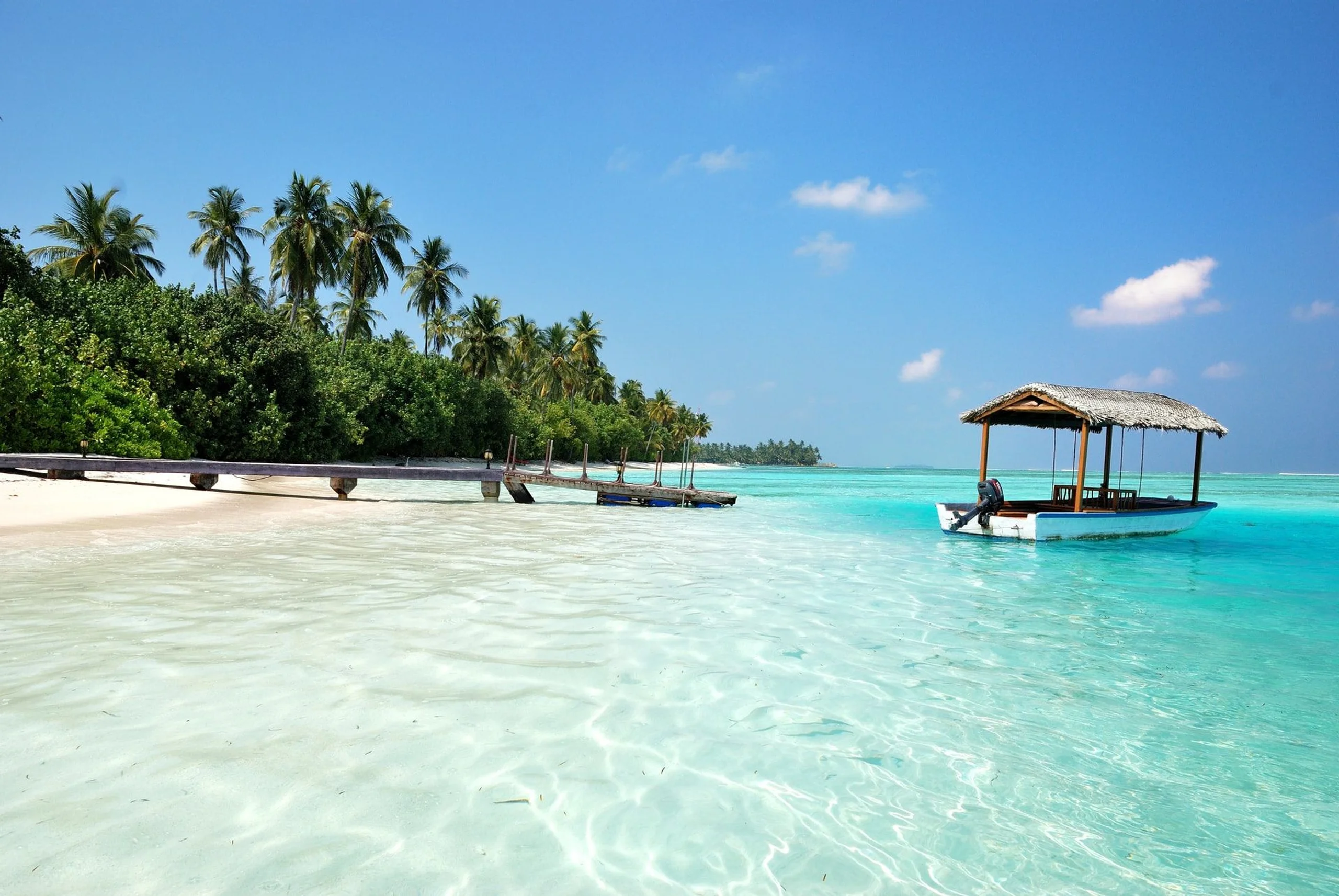 Boat on the shore of an Indian Ocean island